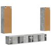 vidaXL Ensemble meuble TV 3 pcs Gris b&eacute;ton Bois d'ing&eacute;nierie