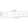 vidaXL Lit sur&eacute;lev&eacute; de jardin Gris 367x140x68cm Acier galvanis&eacute;