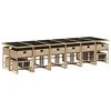 vidaXL Ensemble &agrave; manger de jardin et coussins 17 pcs m&eacute;lange beige