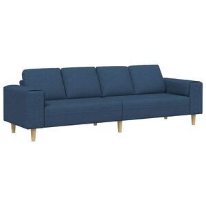 vidaXL Canap&eacute; de salon Bleu 250 x 77 x 76 cm Polyester