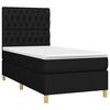 vidaXL Sommier &agrave; lattes de lit et matelas et LED Noir 90x190 cm Tissu