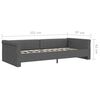 vidaXL Lit avec matelas et &eacute;clairage USB Gris fonc&eacute; Tissu 90x200 cm