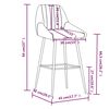 vidaXL Tabouret de bar Marron Velours