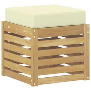 vidaXL Banc de Jardin Blanc 43 x 43 x 45 cm Bois d'Acacia Massif