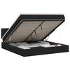 vidaXL Lit ottoman avec matelas Noir 140 x 200 cm Tissu