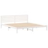 vidaXL Cadre de lit avec t&ecirc;te de lit Blanc 180 x 220 cm Pin massif