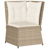 vidaXL Salon de jardin avec coussins 5 pcs beige r&eacute;sine tress&eacute;e
