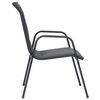 vidaXL Chaises empilables de jardin lot de 4 Acier et textil&egrave;ne