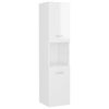 vidaXL Ensemble de meubles de salle de bain Blanc brillant Agglom&eacute;r&eacute;
