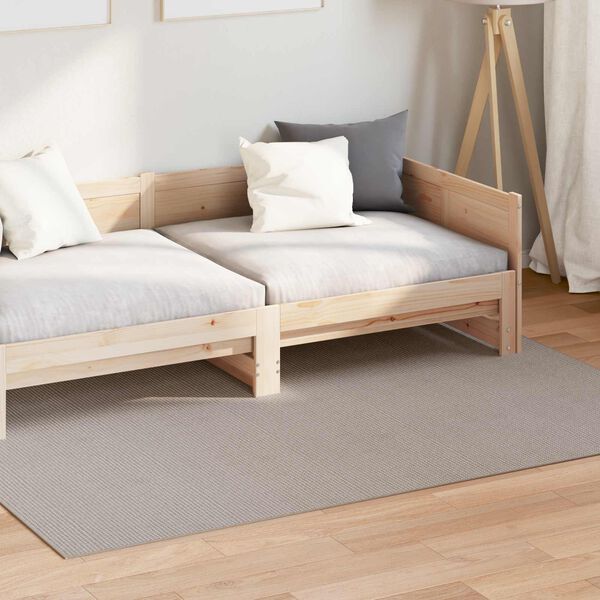 vidaXL Tapis de surface LUGO Cr&egrave;me et Taupe 170 x 120 cm Polyester