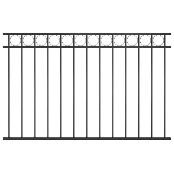 vidaXL Panneau de cl&ocirc;ture en acier 1,7 x 1 m noir