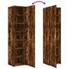vidaXL Buffet haut ch&ecirc;ne fum&eacute; 45x42,5x185 cm bois d'ing&eacute;nierie