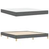 vidaXL Lit &agrave; ressorts avec matelas Gris fonc&eacute; 180 x 200 cm tissu
