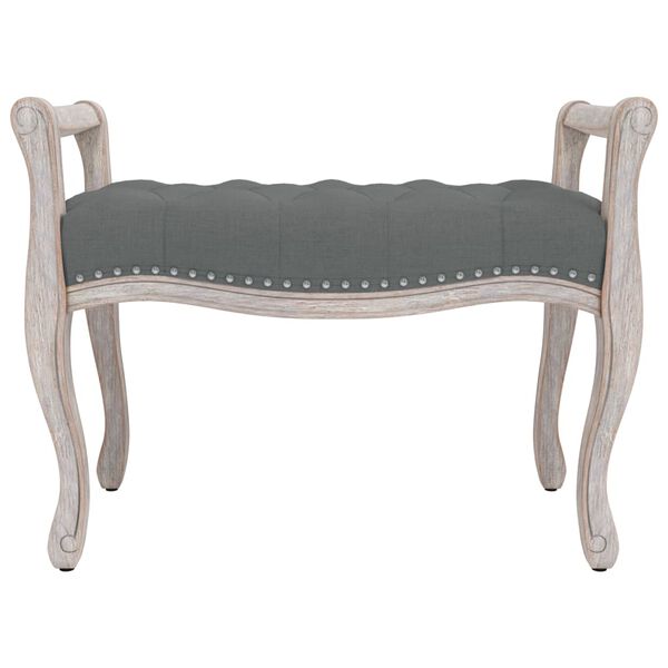 vidaXL Banc Gris fonc&eacute; 80x45x60 cm Tissu