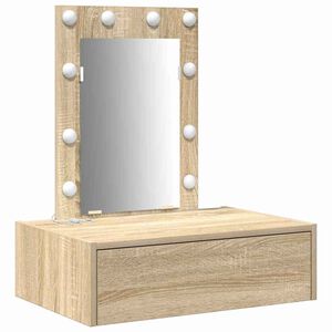 vidaXL Table de Toilette Marron 60 x 40 x 70 cm Bois d'ing&eacute;nierie