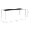 vidaXL Ensemble &agrave; manger d'ext&eacute;rieur 9 pcs Acier noir