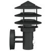 vidaXL Applique murale d'ext&eacute;rieur avec capteur noir acier inoxydable