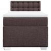 vidaXL Sommier &agrave; lattes de lit avec matelas Marron fonc&eacute; 80x200 cm