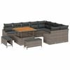 vidaXL Ensemble de canap&eacute; de jardin 12 pi&egrave;ces 7-Nombre de places Gris