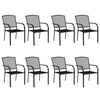 vidaXL Ensemble &agrave; manger de jardin 9 pcs anthracite acier
