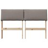 vidaXL T&ecirc;te de lit capitonn&eacute;e Taupe 120 cm Pin massif