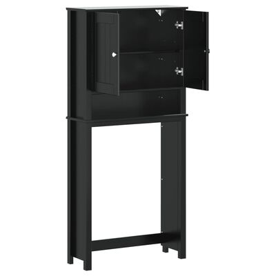 vidaXL Armoire pour machine à laver BERG noir bois massif