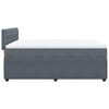 vidaXL Sommier &agrave; lattes de lit et matelas Gris fonc&eacute; 140x200cm Velours