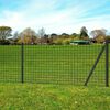 vidaXL Cl&ocirc;ture Euro Acier 25 x 1,5 m Gris