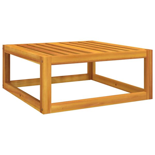 vidaXL Repose-pied de jardin coussin gris clair bois massif d'acacia