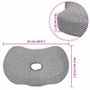 vidaXL Oreiller avec oreiller Gris 55 x 36 x 10 cm Polyester