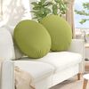vidaXL Coussins de si&egrave;ge 2 pcs Vert clair &Oslash;60 x 21 cm tissu