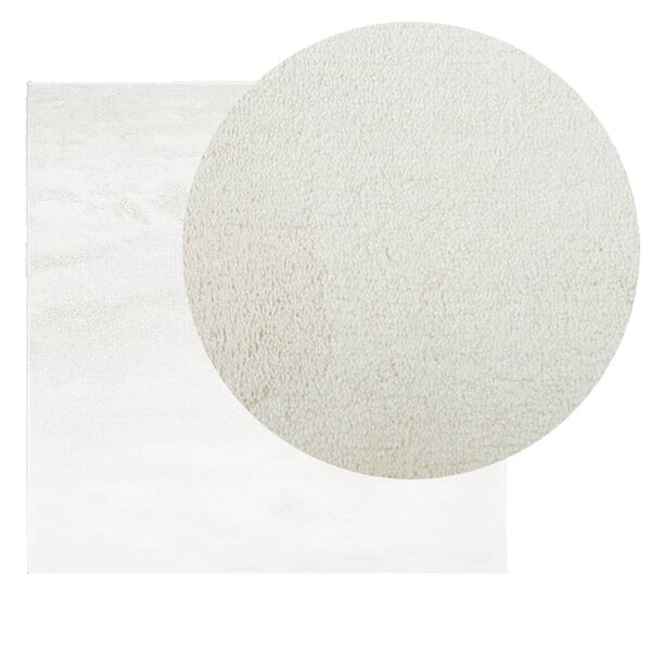 vidaXL Tapis OVIEDO &agrave; poils courts cr&egrave;me 160x160 cm