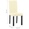 vidaXL Chaises &agrave; manger lot de 4 cr&egrave;me PVC