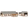 vidaXL Ensemble de canap&eacute;s d'ext&eacute;rieur 7 pcs Naturel et Gris clair