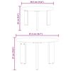 vidaXL Table basse 2 pcs Brun cire Bois de pin massif