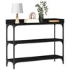 vidaXL Table Console avec étagère Chêne noir 100 x 30 x 80 cm