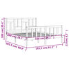vidaXL Cadre de lit sans matelas blanc bois de pin massif