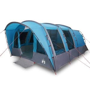 vidaXL Tente familiale tunnel 8 personnes bleu imperm&eacute;able