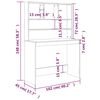 vidaXL Bureau avec &eacute;tag&egrave;res Sonoma gris 102x45x148cm Bois d'ing&eacute;nierie