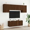 vidaXL Unit&eacute;s murales TV 6 pcs ch&ecirc;ne marron bois d'ing&eacute;nierie