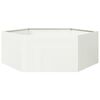 vidaXL Jardini&egrave;re blanc hexagone 138x120x45 cm acier