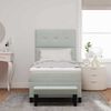 vidaXL Lit &agrave; ressorts avec matelas Gris clair 80 x 200 cm Velours