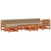 vidaXL Ensemble de salon de jardin 8 pc Brun cire Bois de pin massif