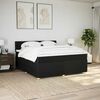 vidaXL Sommier &agrave; lattes de lit avec matelas Noir 180x200 cm Tissu