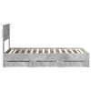 vidaXL Cadre de lit Gris b&eacute;ton 100 x 200 cm Bois Ing&eacute;nierie