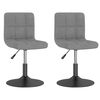 vidaXL Chaises pivotantes &agrave; manger lot de 2 gris clair velours