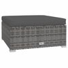 vidaXL Salon de jardin 4 pcs avec coussins Gris Résine tressée
