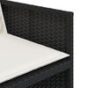 vidaXL Ensemble &agrave; manger de jardin 11 pcs coussins noir r&eacute;sine tress&eacute;e