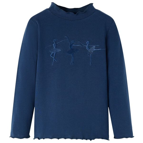T-shirt enfants &agrave; manches longues bleu marine 116