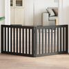vidaXL Barri&egrave;re pour chien pliable 2 panneaux noir bois de peuplier